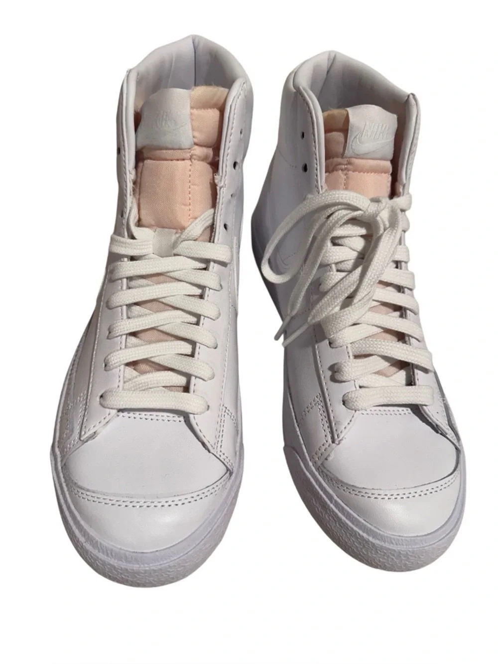 Nike Blazer Mid '77 Triple White Leather High Top Sneakers - Women's 8.5